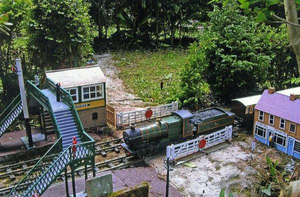 Model railway in the garden of Glenrock Studio