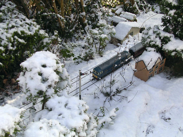 Hymek in the snow at Glenrock Model Railway, Gunnislake